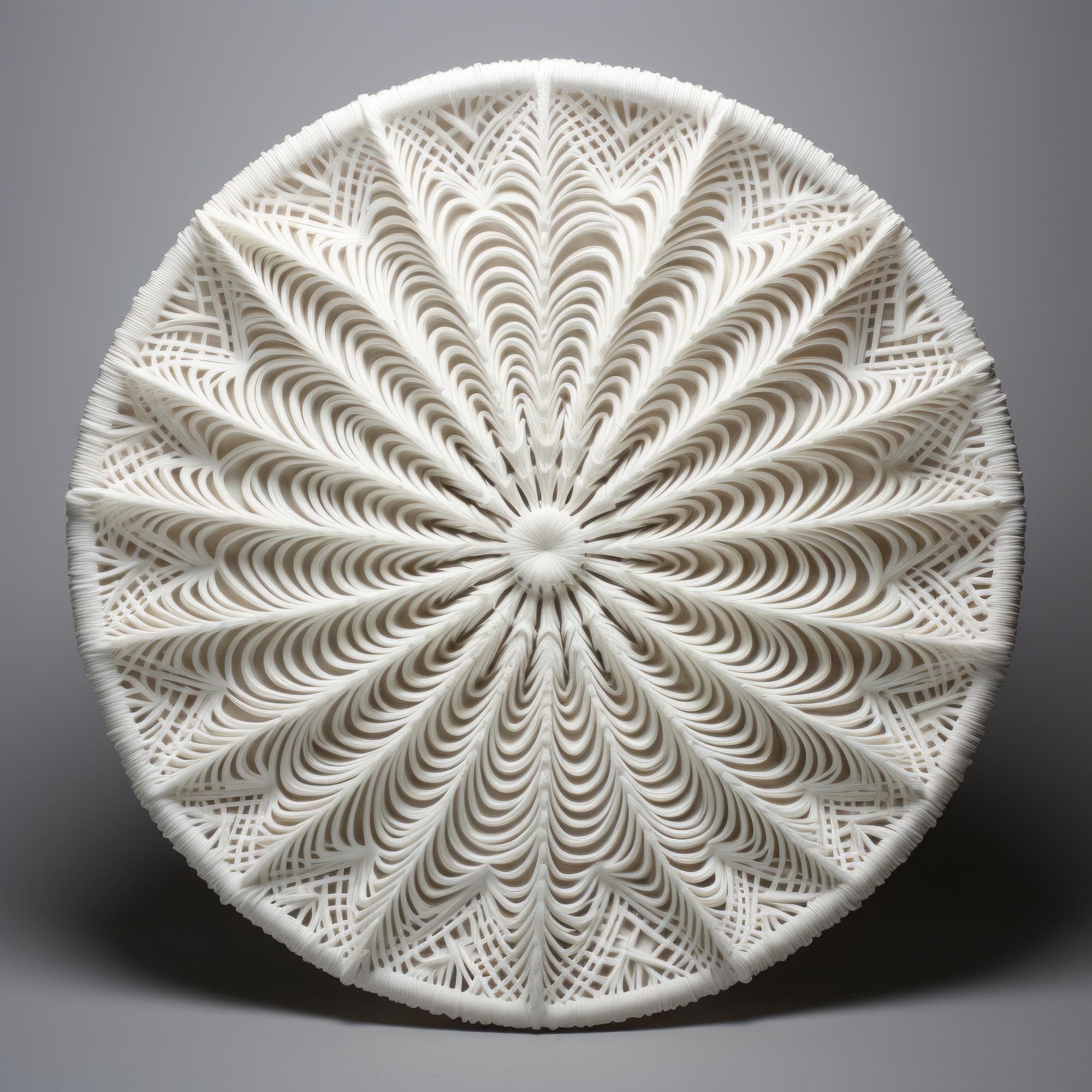 Cuffia ricamata con pattern geometrico